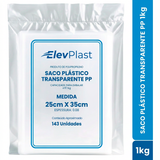 Saco Plástico Transparente PP 1kg - 0,08