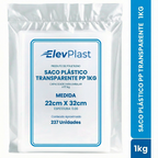 Saco Plástico Transparente PP 1kg - 0,06