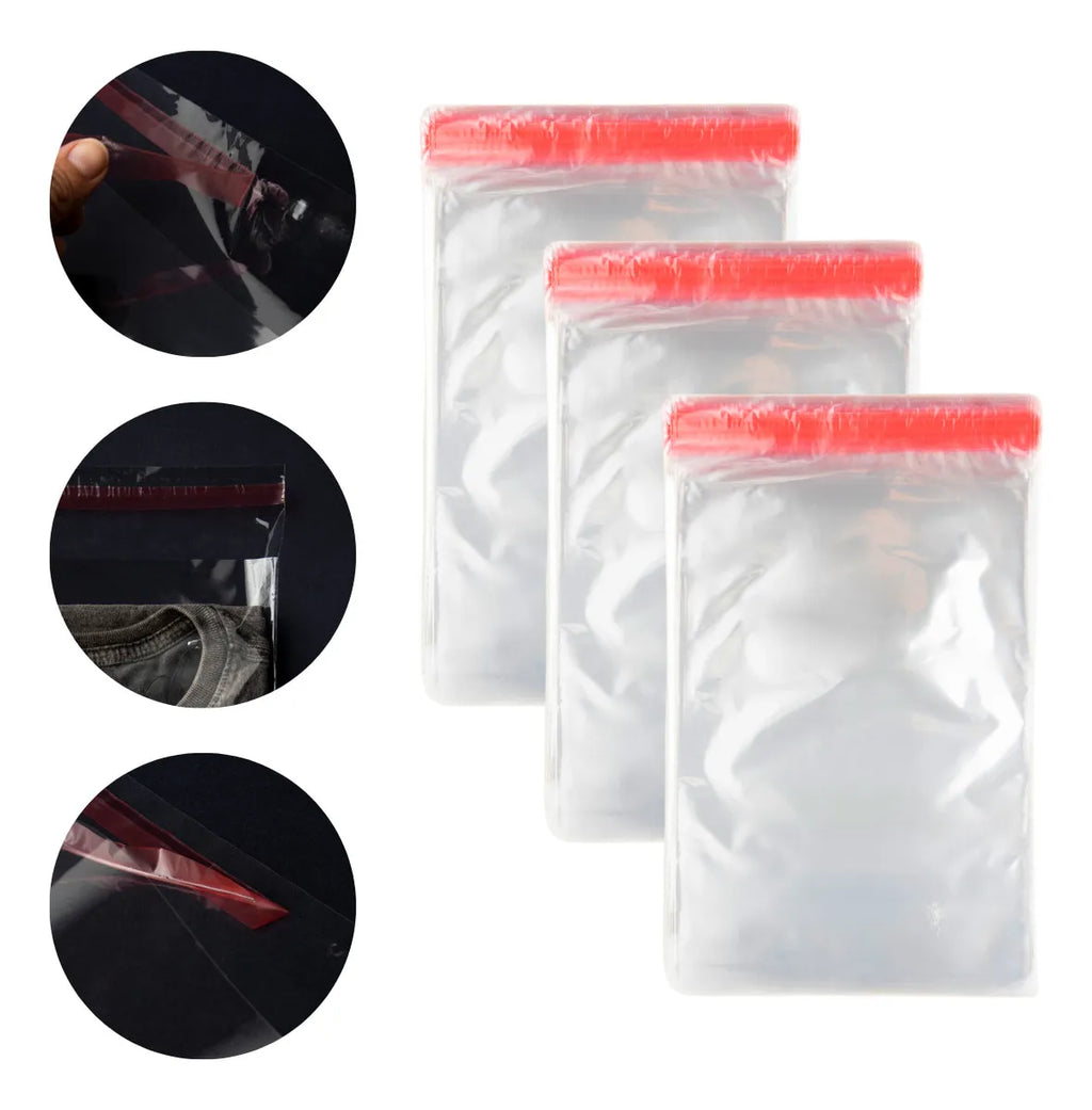 Saco Plástico Adesivado Transparente 1KG