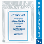 Saco Plástico Transparente PP 1kg - 0,06
